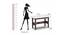 Efflino Free Standing Engineered Wood Study Table in Wenge Finish - Large (Brown) by Urban Ladder - Design 1 Close View - 566094