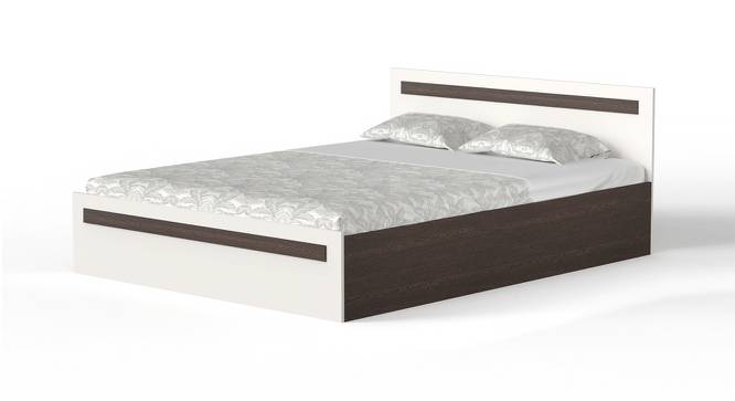Maltein Engineered Wood King Size Non Storage Bed in Wenge & White Finish (King Bed Size, Matte Finish) by Urban Ladder - Design 1 Full View - 566113