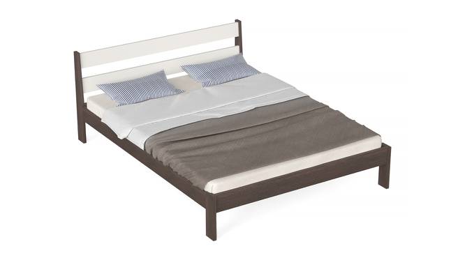 Roverb Engineered Wood King Size Non Storage Bed in Wenge & White Finish (King Bed Size, Matte Finish) by Urban Ladder - Cross View Design 1 - 566128