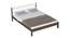 Roverb Engineered Wood King Size Non Storage Bed in Wenge & White Finish (King Bed Size, Matte Finish) by Urban Ladder - Cross View Design 1 - 566128