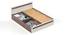 Maltein Engineered Wood King Size Non Storage Bed in Wenge & White Finish (King Bed Size, Matte Finish) by Urban Ladder - Front View Design 1 - 566142
