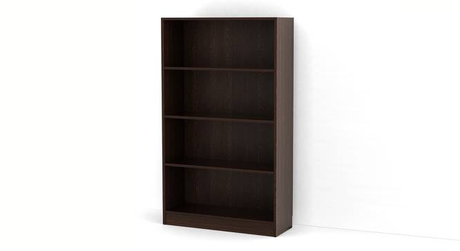 Alex Engineered Wood Bookshelf in Wenge Finish - 4 Shelves (Brown Finish) by Urban Ladder - Front View Design 1 - 566159