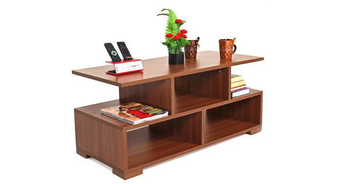 Victor Rectangular Engineered Wood Coffee Table in Walnut Finish (Matte Finish) by Urban Ladder - Design 1 Full View - 566198