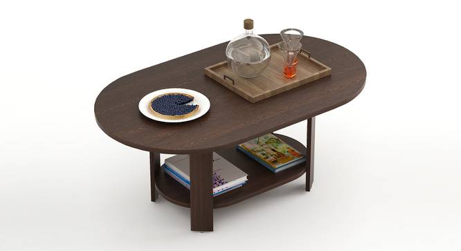 Osnale Oval Engineered Wood Coffee Table in Wenge Finish (Matte Finish) by Urban Ladder - Design 1 Full View - 566274