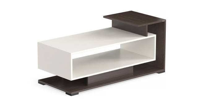 Declove Rectangular Engineered Wood Coffee Table in Wenge & White Finish (Matte Finish) by Urban Ladder - Cross View Design 1 - 566289