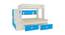 Austin Engineered Wood Box & Drawer Storage Bunk Bed - Azure Blue (Matte Laminate Finish, Double Bed Size) by Urban Ladder - Front View Design 1 - 566355