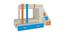 Luxuria Engineered Wood Box & Drawer Storage Bunk Bed - Light Orange - Azure Blue (Single Bed Size, Matte Laminate Finish) by Urban Ladder - Front View Design 1 - 566359