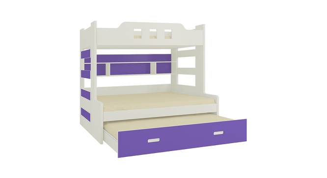 Odessa Engineered Wood Non Storage Bunk Bed - Lavender Purple (Matte Laminate Finish, Double Bed Size) by Urban Ladder - Front View Design 1 - 566360
