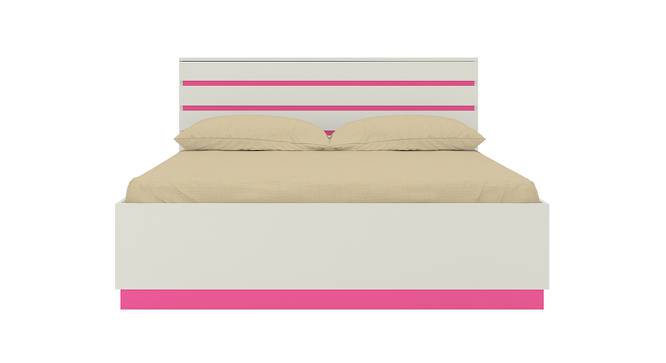Paloma Engineered Wood Box Storage Bed - Ivory - Barbie Pink (Queen Bed Size, Matte Laminate Finish) by Urban Ladder - Front View Design 1 - 566364