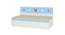 Renata Engineered Wood Box Storage Bed - Sky Blue - Light Orange (Single Bed Size, Matte Laminate Finish) by Urban Ladder - Front View Design 1 - 566366
