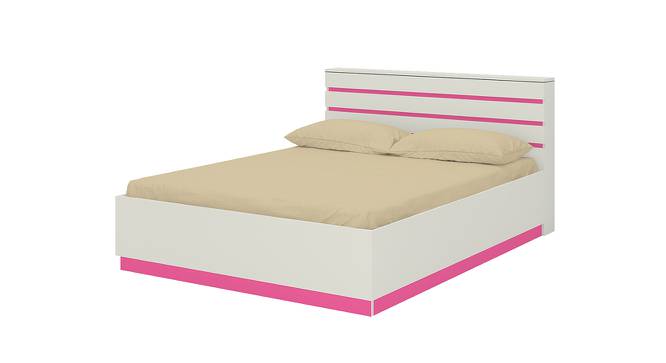 Paloma Engineered Wood Box Storage Bed - Ivory - Barbie Pink (Queen Bed Size, Matte Laminate Finish) by Urban Ladder - Cross View Design 1 - 566379