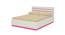 Paloma Engineered Wood Box Storage Bed - Ivory - Barbie Pink (Queen Bed Size, Matte Laminate Finish) by Urban Ladder - Cross View Design 1 - 566379