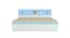 Renata Engineered Wood Box Storage Bed - Sky Blue - Light Orange (Single Bed Size, Matte Laminate Finish) by Urban Ladder - Cross View Design 1 - 566381