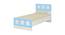 Cordoba Engineered Wood Non Storage Bed - Ivory - Sky Blue (Single Bed Size, Matte Laminate Finish) by Urban Ladder - Cross View Design 1 - 566384