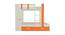Evita Trundle Engineered Wood Box Storage Bunk Bed - Light Orange (Single Bed Size, Matte Laminate Finish) by Urban Ladder - Design 1 Side View - 566387