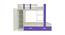 Evita Trundle Engineered Wood Box Storage Bunk Bed - Lavender Purple (Single Bed Size, Matte Laminate Finish) by Urban Ladder - Design 1 Side View - 566388
