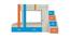 Luxuria Engineered Wood Box & Drawer Storage Bunk Bed - Light Orange - Azure Blue (Single Bed Size, Matte Laminate Finish) by Urban Ladder - Design 1 Side View - 566389