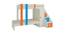 Luxuria Engineered Wood Box & Drawer Storage Bunk Bed - Light Orange - Azure Blue (Single Bed Size, Matte Laminate Finish) by Urban Ladder - Rear View Design 1 - 566401