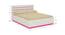 Paloma Engineered Wood Box Storage Bed - Ivory - Barbie Pink (Queen Bed Size, Matte Laminate Finish) by Urban Ladder - Design 1 Dimension - 566421