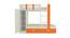 Evita Trundle Engineered Wood Box Storage Bunk Bed - Light Orange (Single Bed Size, Matte Laminate Finish) by Urban Ladder - Design 1 Dimension - 566430