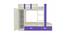 Evita Trundle Engineered Wood Box Storage Bunk Bed - Lavender Purple (Single Bed Size, Matte Laminate Finish) by Urban Ladder - Design 1 Dimension - 566431
