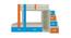 Luxuria Engineered Wood Box & Drawer Storage Bunk Bed - Light Orange - Azure Blue (Single Bed Size, Matte Laminate Finish) by Urban Ladder - Design 1 Dimension - 566432