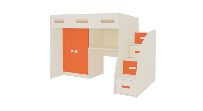 Bonita Engineered Wood Box & Drawer Storage Bunk Bed - Light Wood - Light Orange (Single Bed Size, Matte Laminate Finish) by Urban Ladder - Front View Design 1 - 566454