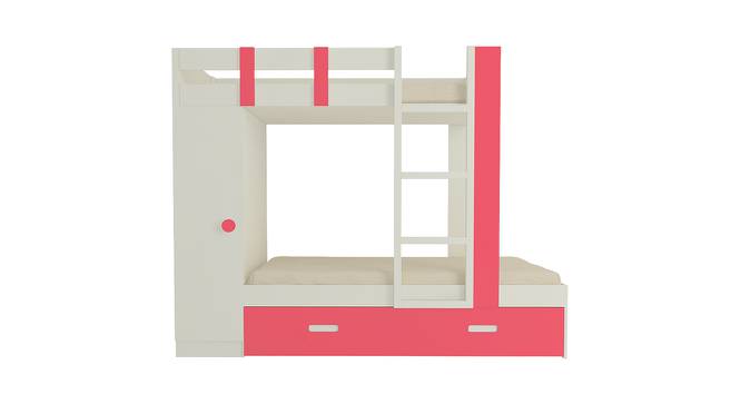 Evita Trundle Engineered Wood Box Storage Bunk Bed - Strawberry Pink (Single Bed Size, Matte Laminate Finish) by Urban Ladder - Front View Design 1 - 566456