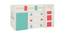 Sonoma Engineered Wood Drawer Storage Bunk Bed - Misty Turquoise - Strawberry Pink (Single Bed Size, Matte Laminate Finish) by Urban Ladder - Front View Design 1 - 566460