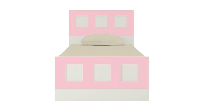 Cordoba Engineered Wood Non Storage Bed - Ivory - English Pink (Single Bed Size, Matte Laminate Finish) by Urban Ladder - Front View Design 1 - 566463