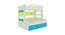 Odessa Engineered Wood Non Storage Bunk Bed - Lime Yellow - Azure Blue (Matte Laminate Finish, Double Bed Size) by Urban Ladder - Cross View Design 1 - 566471