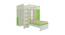 Siona Engineered Wood Box & Drawer Storage Bunk Bed - Verdant Green (Single Bed Size, Matte Laminate Finish) by Urban Ladder - Cross View Design 1 - 566472