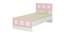 Cordoba Engineered Wood Non Storage Bed - Ivory - English Pink (Single Bed Size, Matte Laminate Finish) by Urban Ladder - Cross View Design 1 - 566477