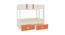 Adonica Engineered Wood Drawer Storage Bunk Bed - Light Orange (Single Bed Size, Matte Laminate Finish) by Urban Ladder - Design 1 Side View - 566480