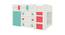 Sonoma Engineered Wood Drawer Storage Bunk Bed - Misty Turquoise - Strawberry Pink (Single Bed Size, Matte Laminate Finish) by Urban Ladder - Design 1 Side View - 566488