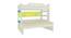 Odessa Engineered Wood Non Storage Bunk Bed - Lime Yellow - Azure Blue (Matte Laminate Finish, Double Bed Size) by Urban Ladder - Rear View Design 1 - 566496