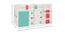 Sonoma Engineered Wood Drawer Storage Bunk Bed - Misty Turquoise - Strawberry Pink (Single Bed Size, Matte Laminate Finish) by Urban Ladder - Design 1 Dimension - 566517