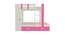 Evita Trundle Engineered Wood Box Storage Bunk Bed - Barbie Pink (Single Bed Size, Matte Laminate Finish) by Urban Ladder - Cross View Design 1 - 566564