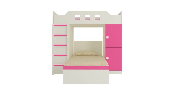 Siona Engineered Wood Box & Drawer Storage Bunk Bed - Barbie Pink (Single Bed Size, Matte Laminate Finish) by Urban Ladder - Cross View Design 1 - 566567