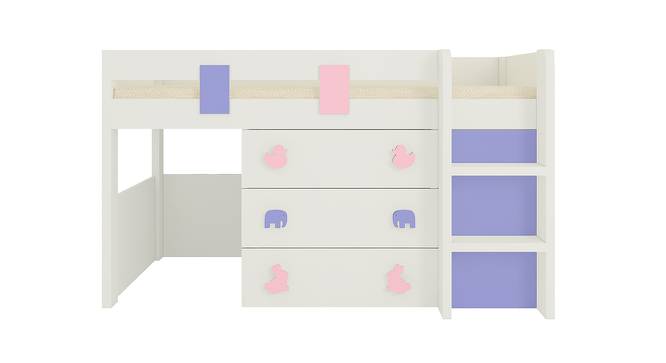 Sonoma Engineered Wood Drawer Storage Bunk Bed - English Pink - Persian Lilac (Single Bed Size, Matte Laminate Finish) by Urban Ladder - Cross View Design 1 - 566568