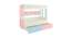 Astra Engineered Wood Box & Drawer Storage Bunk Bed - English Pink - Sky Blue (King Bed Size, Matte Laminate Finish) by Urban Ladder - Design 1 Side View - 566571