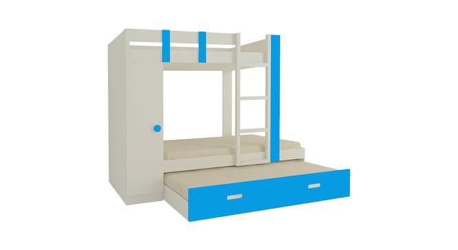 Evita Trundle Engineered Wood Box Storage Bunk Bed - Azure Blue (Single Bed Size, Matte Laminate Finish) by Urban Ladder - Front View Design 1 - 566634