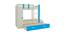 Evita Trundle Engineered Wood Box Storage Bunk Bed - Azure Blue (Single Bed Size, Matte Laminate Finish) by Urban Ladder - Front View Design 1 - 566634