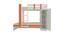 Evita Engineered Wood Box Storage Bunk Bed - Light Orange (Single Bed Size, Matte Laminate Finish) by Urban Ladder - Design 1 Dimension - 566638
