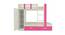 Evita Trundle Engineered Wood Box Storage Bunk Bed - Barbie Pink (Single Bed Size, Matte Laminate Finish) by Urban Ladder - Design 1 Dimension - 566640