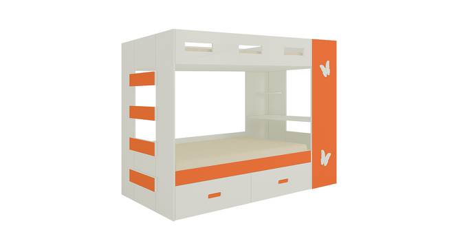 Rio Engineered Wood Box & Drawer Storage Bunk Bed - Light Orange (Single Bed Size, Matte Laminate Finish) by Urban Ladder - Front View Design 1 - 566641