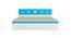 Renata Engineered Wood Box Storage Bed - Azure Blue - Lime Yellow (Single Bed Size, Matte Laminate Finish) by Urban Ladder - Front View Design 1 - 566648