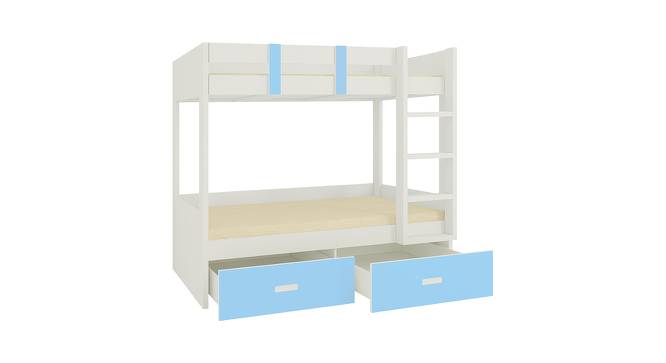 Adonica Engineered Wood Drawer Storage Bunk Bed - Sky Blue (Single Bed Size, Matte Laminate Finish) by Urban Ladder - Cross View Design 1 - 566650