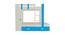 Evita Trundle Engineered Wood Box Storage Bunk Bed - Azure Blue (Single Bed Size, Matte Laminate Finish) by Urban Ladder - Design 1 Side View - 566669