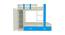 Evita Trundle Engineered Wood Box Storage Bunk Bed - Azure Blue (Single Bed Size, Matte Laminate Finish) by Urban Ladder - Rear View Design 1 - 566682